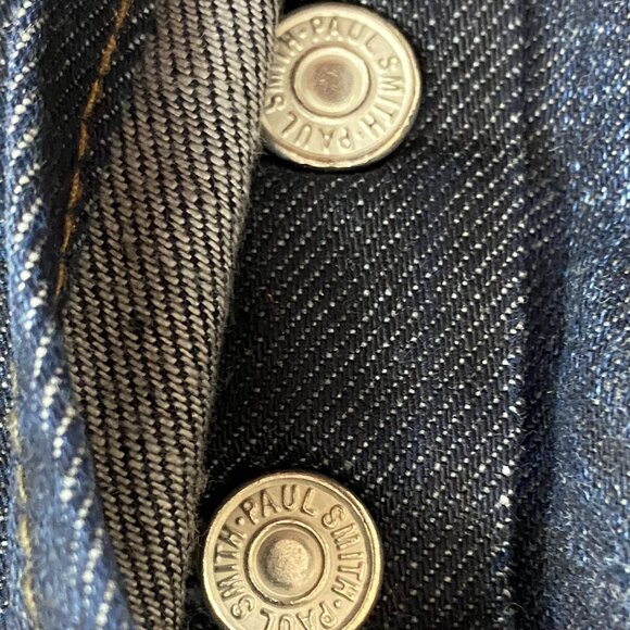 Paul Smith Jeans Mens  Button Fly Blue Denim Dark Wash Size 34L - Picture 10 of 10